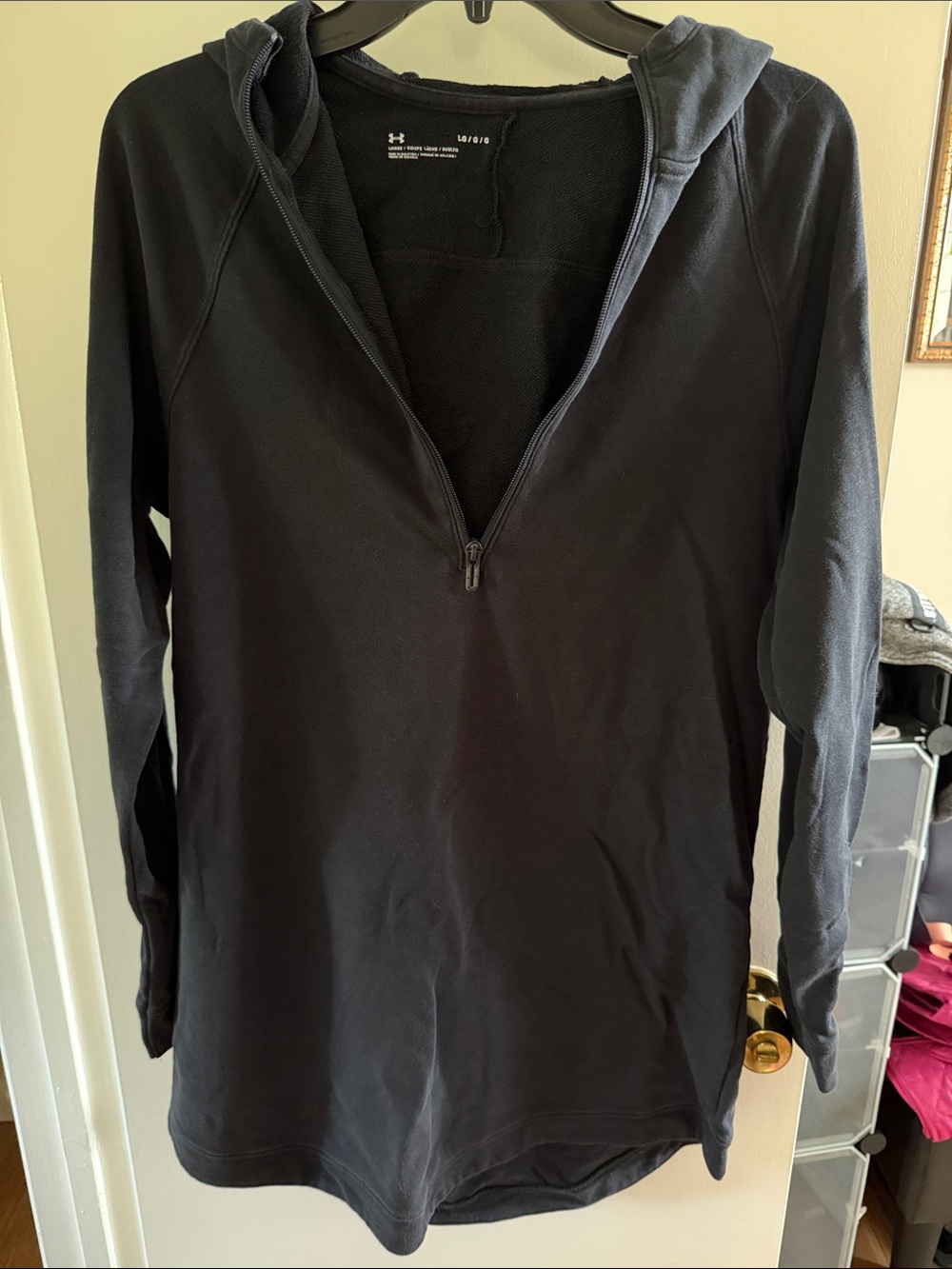 Under Armour Black Half-Zip Hooded Pullover